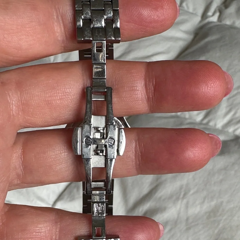 Bulova Women's Silver Watch with Natural Diamond Bevel - Picture 6 of 8